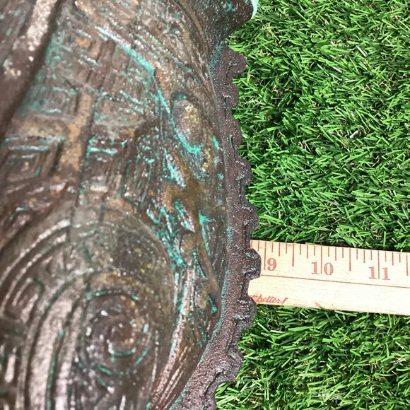 Vintage JAMES MONT Style Verdigris Mid-Century Asian Pitcher - Picture 11 of 14